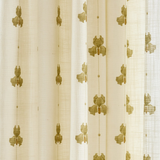 Sweet Pea Linen Curtain - Olive Green - Blackout Lined