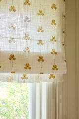 Sweet pea linen roman blind - Mustard