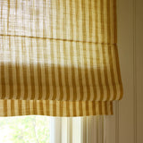 Stripe linen roman blind - Mustard