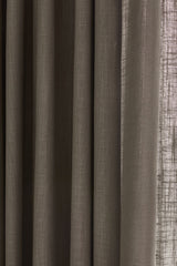 Linen Café Curtain With Rings - Grey
