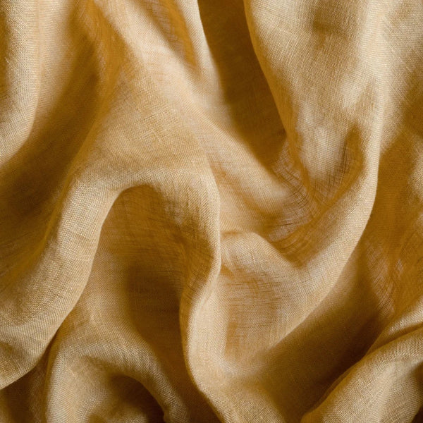 Sheer linen fabric - Mustard