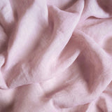 Sheer Linen café curtain, double pole - Pink