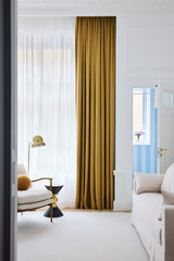 Linen curtain - Mustard - Blackout Lined