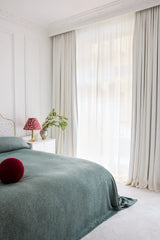 Sheer linen curtain - off-white
