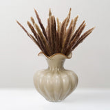 Hilma glass vase, cream and caramel, pre-order