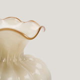 Hilma glass vase, cream and caramel, pre-order