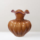 Hilma glass vase, Deep Apricot and lilac, pre-order