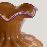 Hilma glass vase, Deep Apricot and lilac, pre-order