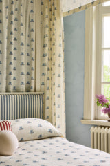 Sweet pea Linen curtain - Dove Blue