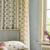Sweet pea Linen curtain - Dove Blue