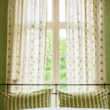 Sweet Pea Linen Curtain - Olive Green
