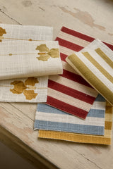 Stripe linen roman blind - Dove blue