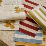 Stripe Linen curtain - Burgundy