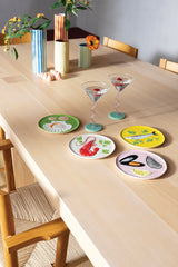 Plates de la mer, pink, set of 4