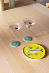 Plates de la mer, pink, set of 4