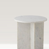 Jasmia side table, White Marble (2 in stock)
