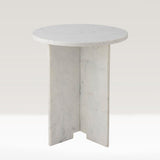 Jasmia side table, White Marble (2 in stock)