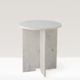 Jasmia side table, White Marble (2 in stock)