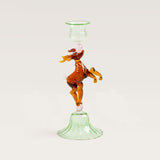 Reindeer hand-blown Glass candle holder