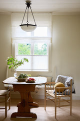 Sheer Linen café curtain, double pole - Pink