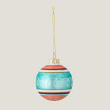 Kota hand-painted glass bauble, blue