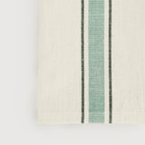 Linn Stripe kitchen tea towel, Sage and Forest green