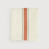 Linn Stripe kitchen tea towel, terracotta and taupe