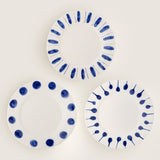 Linora stoneware dinner plate, indigo, set of 3