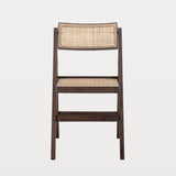 Loupe foldable chair, rubbewood and cane