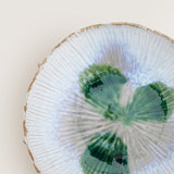 Mati green glazed stoneware serving bowl