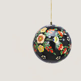 Meya hand-painted multicoloured bauble, black