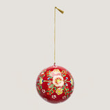 Meya hand-painted multicoloured bauble, red