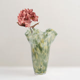 Mika glass Vase, Green