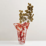 Mika glass Vase, Red