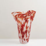 Mika glass Vase, Red