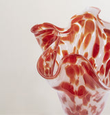 Mika glass Vase, Red