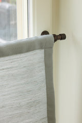 Sakura raw cotton café curtain - Dove Blue
