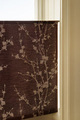 Sakura jacquard café curtain - Plum