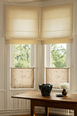 Sakura Raw cotton Roman blind - Ivory