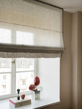 Sheer linen roman blind - grey