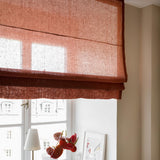 Sheer linen roman blind - Terracotta