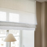Sheer linen roman blind - Pure white