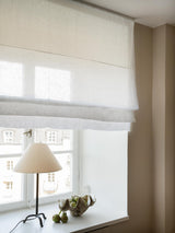 Sheer linen roman blind - Pure white