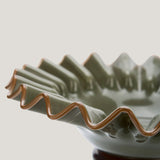 Sabine glass bowl, forest green and brown, pre-order