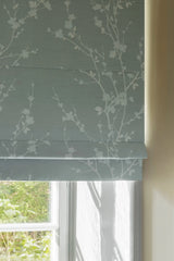 Sakura Jacquard Roman blind - Dove Blue - Blackout lined