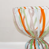 Savya mouth blown stripe glass bowl (last 1)