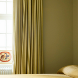 Stripe Linen Curtain - Olive Green - Blackout Lined