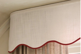 Woven linen curtain valance(curved)-Off white