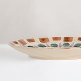 Shama hand painted glazed stoneware plate, orange