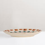 Shama hand painted glazed stoneware plate, orange